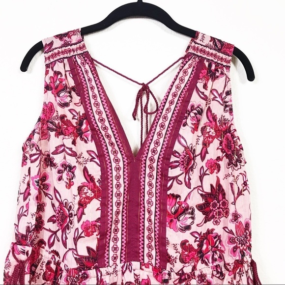 NWT Kate Spade Broome Street Pink Conch V-Neck Paisley Blossom Tank Top Size XS - Picture 6 of 13